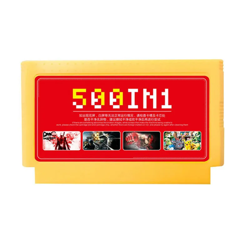 Классическая коллекция 8 битных игр 60 контактов памяти желтая карта 500 в 1 для