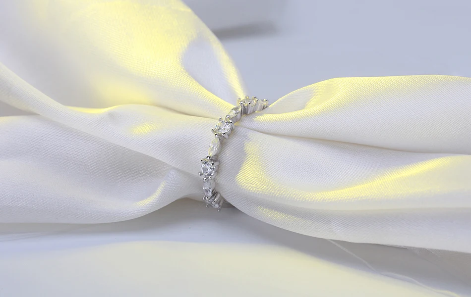 Effie queen, настоящее 925 пробы, серебряные кольца для женщин, модные, Круглые, AAA кубический циркон, обручальное кольцо, юбилейное ювелирное изделие BR64