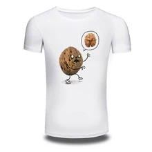 DY-108 Top Quality Fashion Mens T Shirt 100%cotton Angry Walnut Printed Casual T-shirt Men