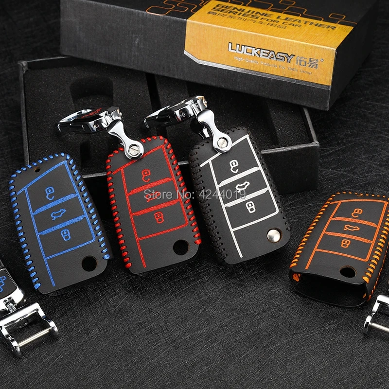 

LUCKEASY Car Keychain Keyring Key Bag Key Fob Central Key Cover For Subaru XV Forester Legacy Outback