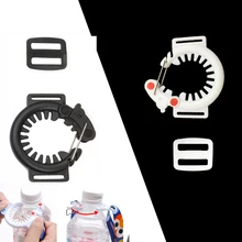 5 шт. DIY Пряжка для бутылки воды аксессуары пластиковый ремешок для бутылки напитков веревка пряжка украшение для ремешка ремешок пряжка черный белый