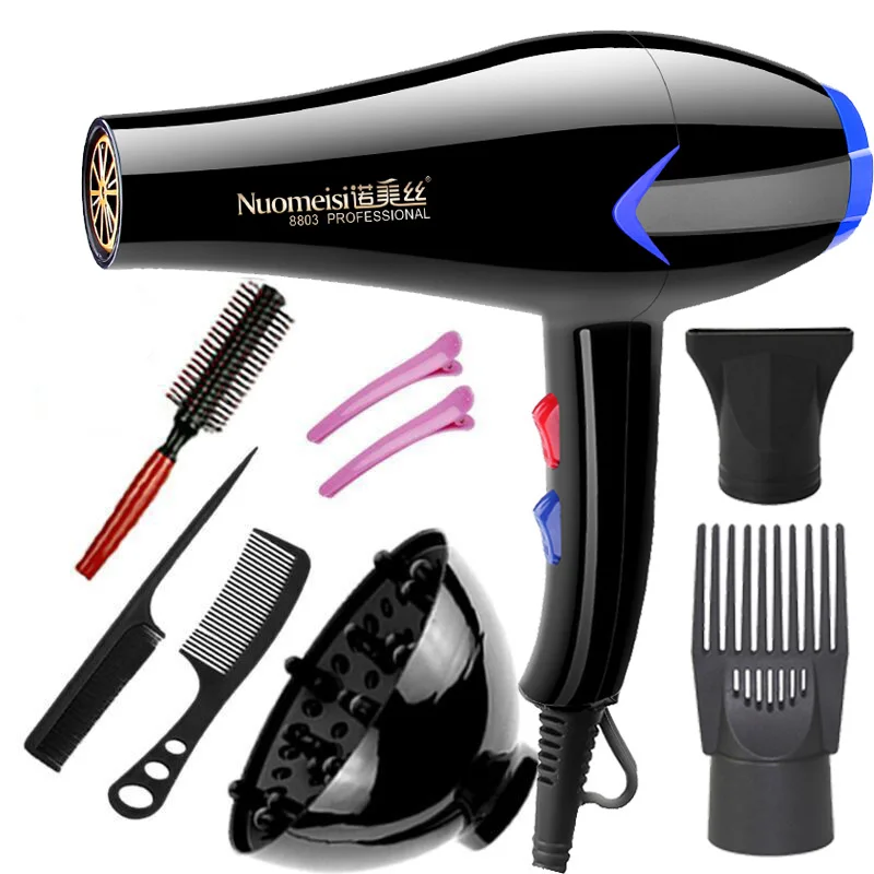 

EU Plug 2100w Professional hair dryer blow dryer for salon home use hairdryer with nozzles travel Hot cold air adjustment