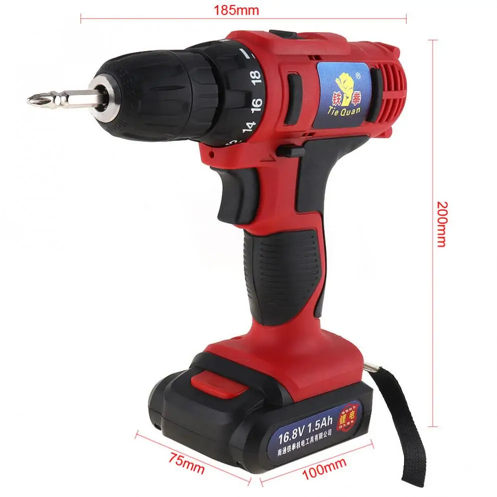 AC 100 - 240V Cordless 16.8V Electric Drill 