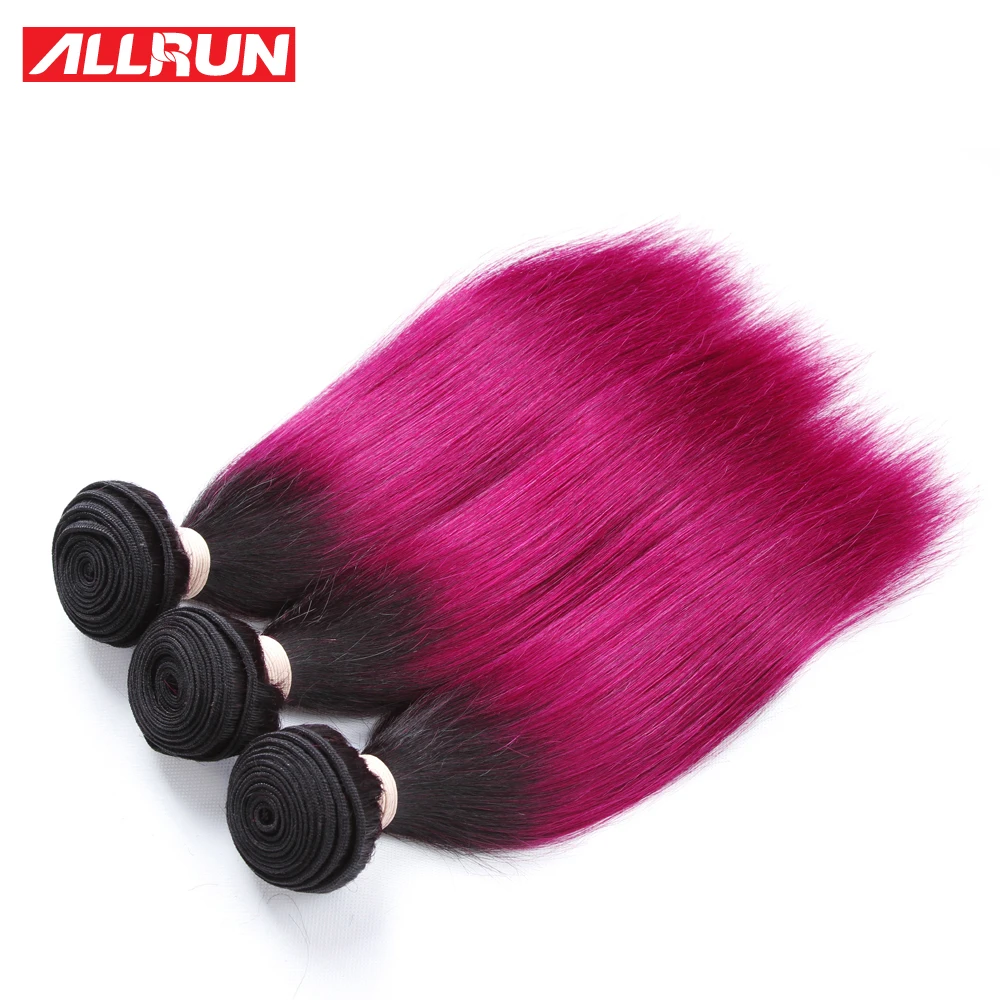 Allrun Pre Colored Ombre T1B 118 Red Straight Human Hair Bundle 1 Piece Remy Brazilian Human Hair Extension 100 Gram Two Tone Allrun Pre Colored Ombre T1B 118 Red Straight Human Hair Bundle 1 Piece Remy Brazilian Human Hair Extension 100 Gram Two Tone