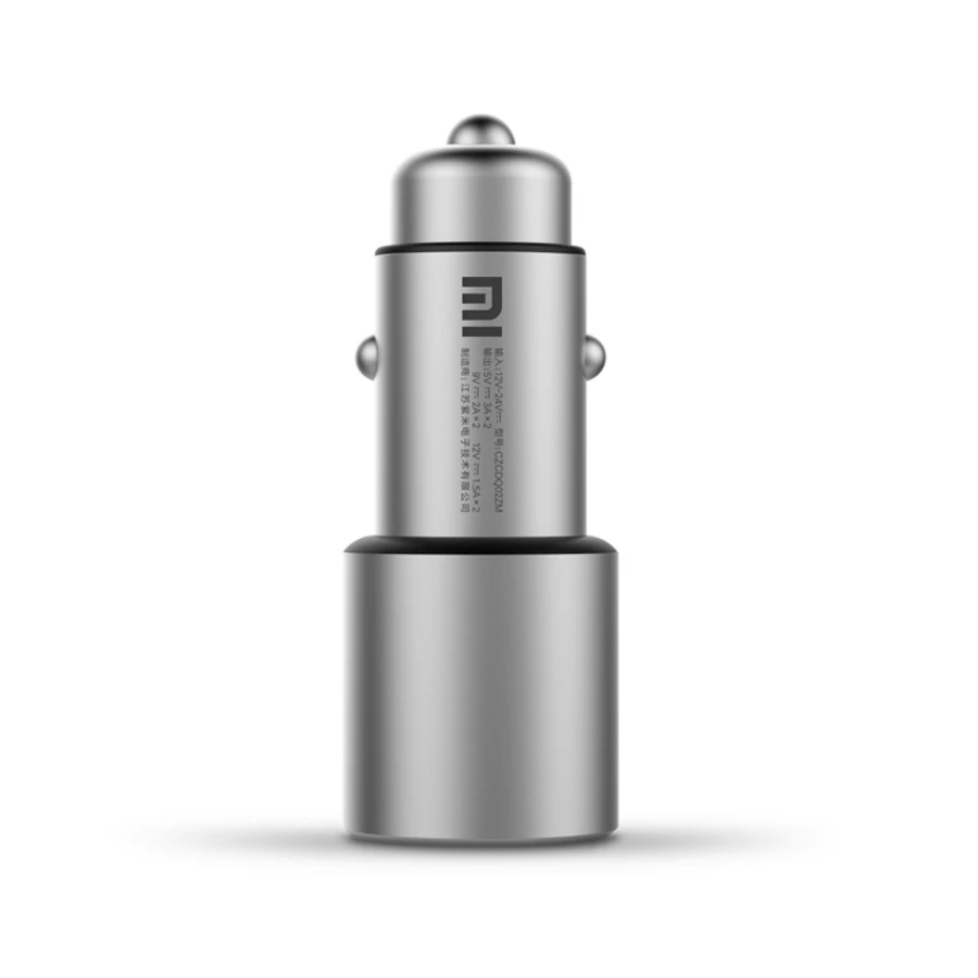 Автомобильное зарядное устройство Xiaomi металлическое двойное USB умное
