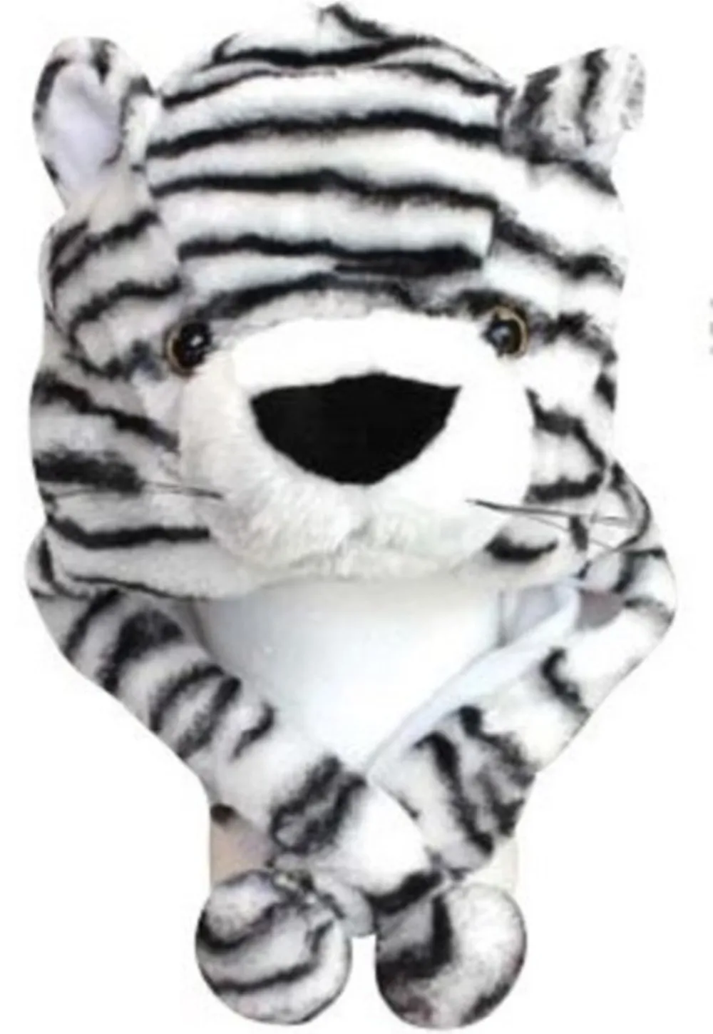 Douchow милые плюшевые ушанки животное белый тигр шапки для взрослых женщин мужчин подростков детей мальчиков девочек зима CosplayWarm шапочки