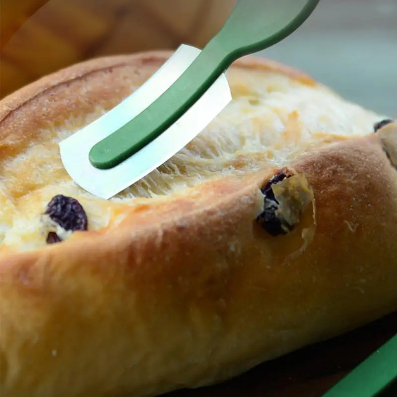 Изогнутые лезвия нож для хлеба простая очистке, безопасный маркер для теста, нержавеющий с оболочкой, износостойкий Гладкий хромой нож для хлеба, кухонный зачетный нож