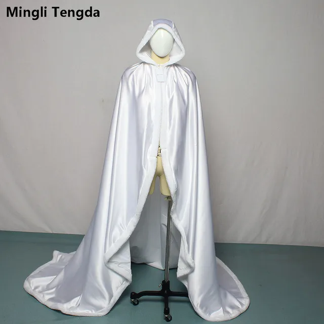 Disc New Elegant Bridal Cloaks Warm Bridal Cape Winter Fur Coat Women Wedding bolero Jacket Bridal Cloaks Wedding Coat Mingli Tengda