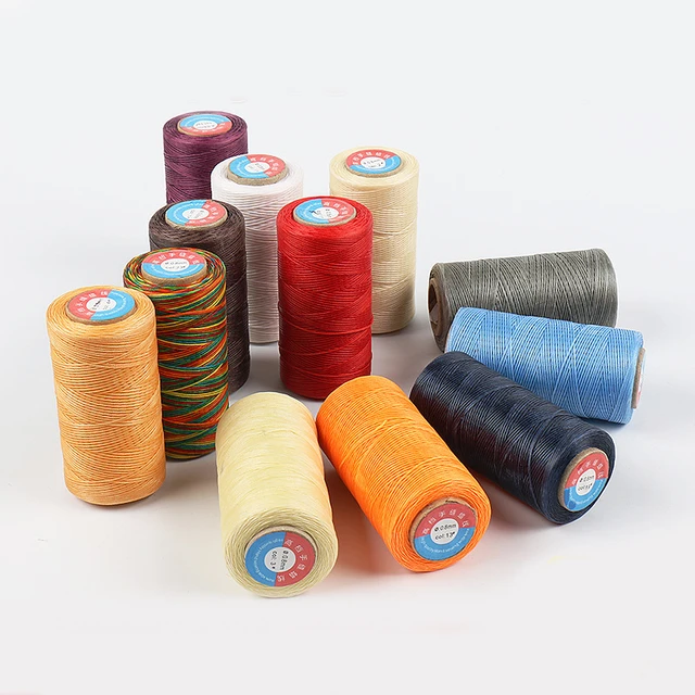 36 Colors 1mm Width 150D 50M, Leather Craft Sewing Waxed Thread, Shoe Flat  Wax Wire String Hand Stitching Black Brown Yellow - AliExpress