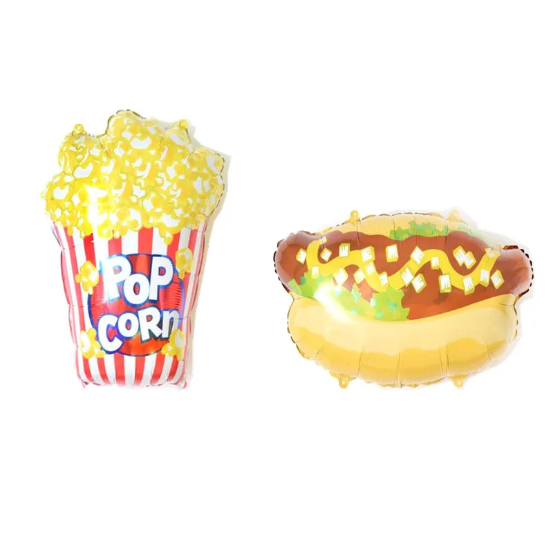 1pc Popcorn Hot Dog balloon foil balloons children gift birthday/party