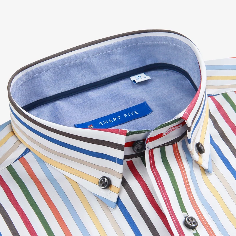 Рубашка мужская хлопковая в полоску с длинным рукавом|shirt henley|shirt jerseybutton |