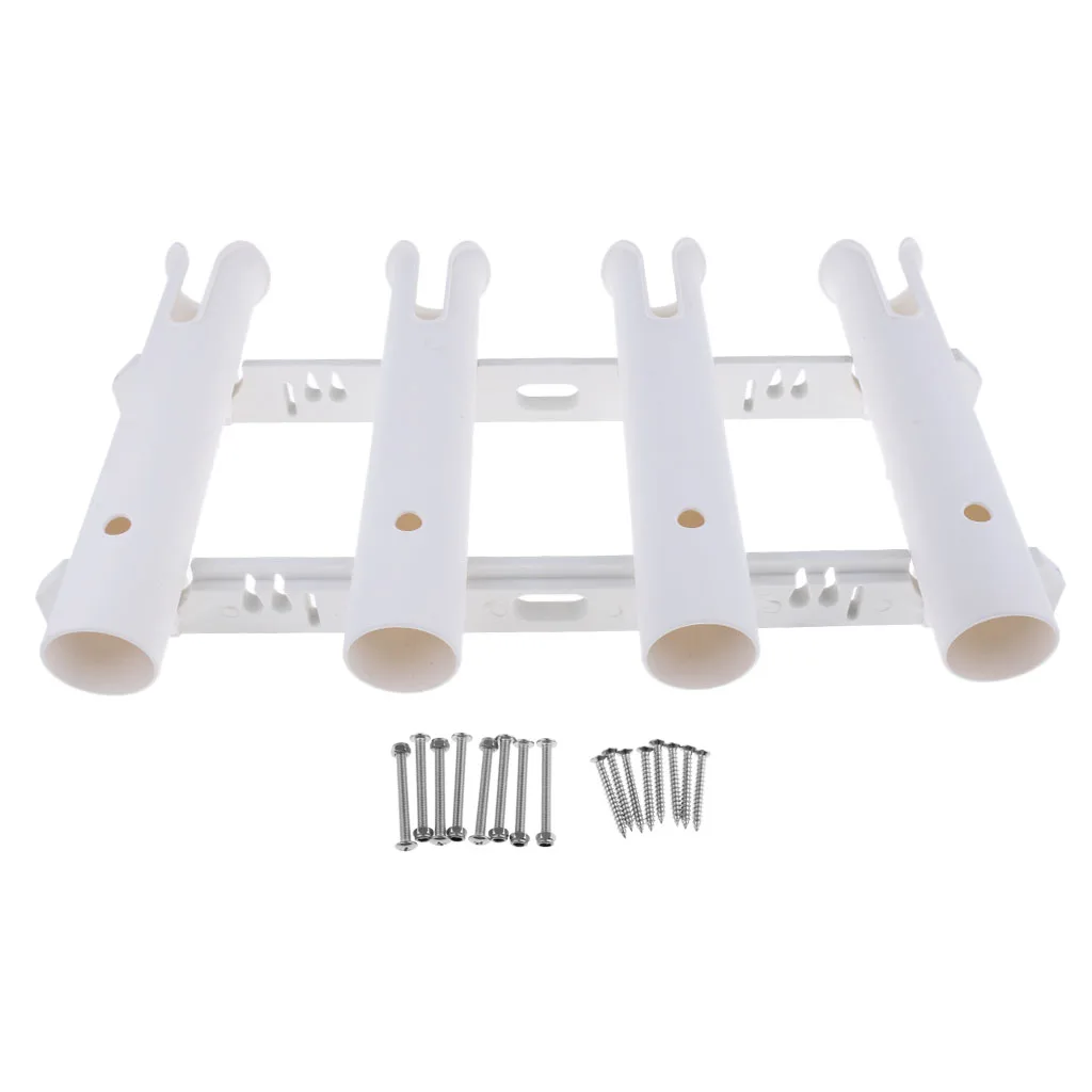 Marine 2x 4Tube Boat Fishing Rod Holder Rack 10.7 in -1.77 in Dia. Mount for Water Sports Kayaking Canoeing Rafting Accessory