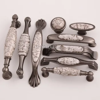 

High Quality 2PCS Furniture Handles European Rural Style Drawer Wardrobe Cupboard Kitchen Cabinet Door Pulls Handles & Knobs