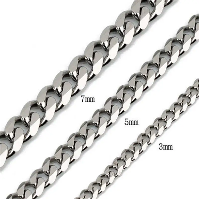 7mm Stainless Steel Chain Silver Color 