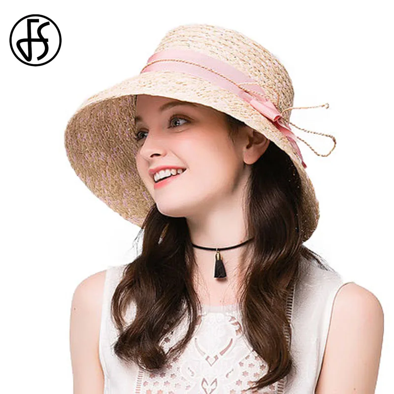 Buy FS Summer Elegant Raffia Straw Hats Bowler Hat