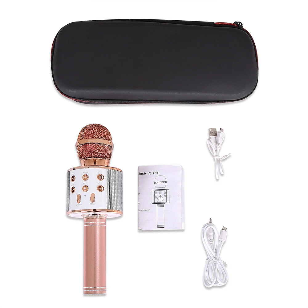 Travor Bluetooth беспроводной микрофон караоке микрофон динамик ручной музыкальный плеер микрофон для вокала, с рекордером KTV микрофон