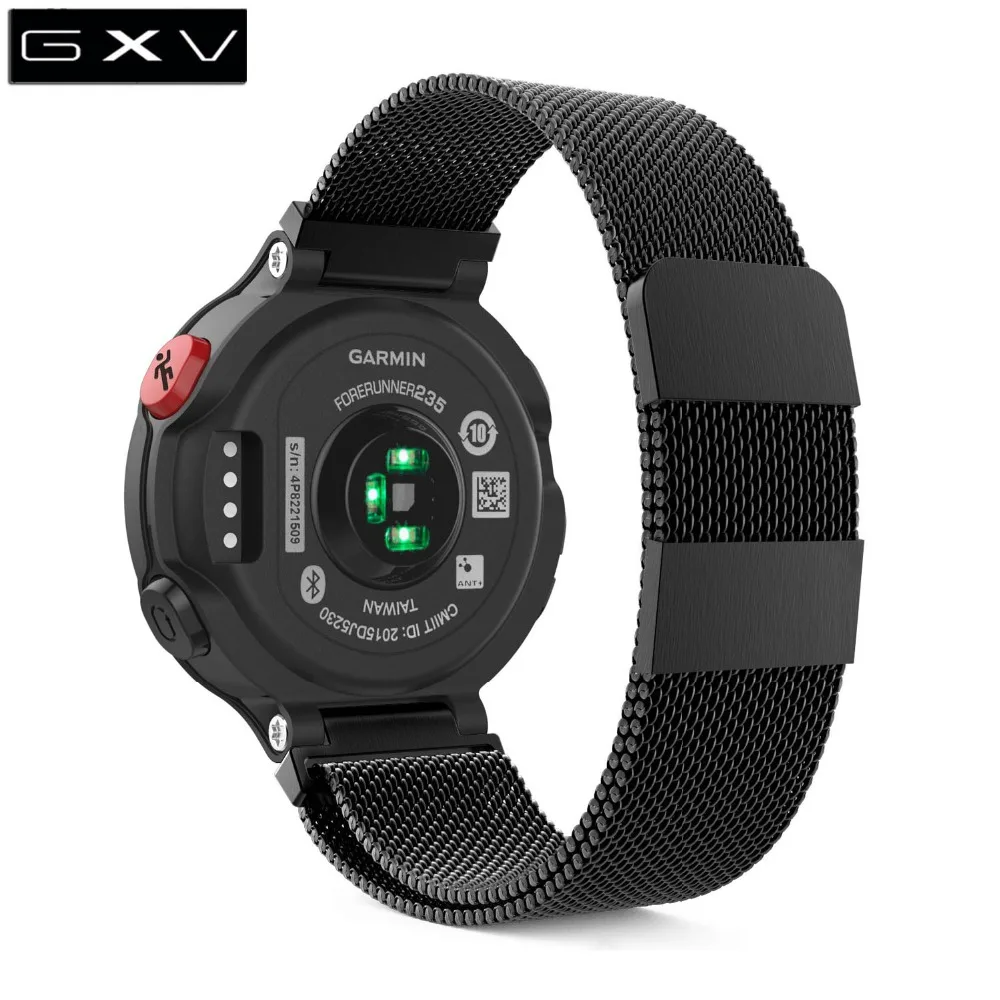 

GXV Milanese Loop Magnetic Metal Stainless Steel Strap for Garmin Forerunner 220/230/235/620/630/735 Watch Replacement Bands