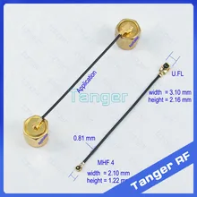 Горячая Распродажа U. FL штекер IPX IPEX к MHF4 разъем под прямым углом OD 0,81 мм Диаметр коаксиальный Соединительный кабель 5 см 2 дюйма для Wifi роутера