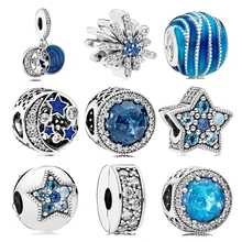 AIFEILI Fit Pandora Браслеты ожерелья для женщин вечерние DIY простой стиль цветы сердца вино стекло хрустальные звезды бусины