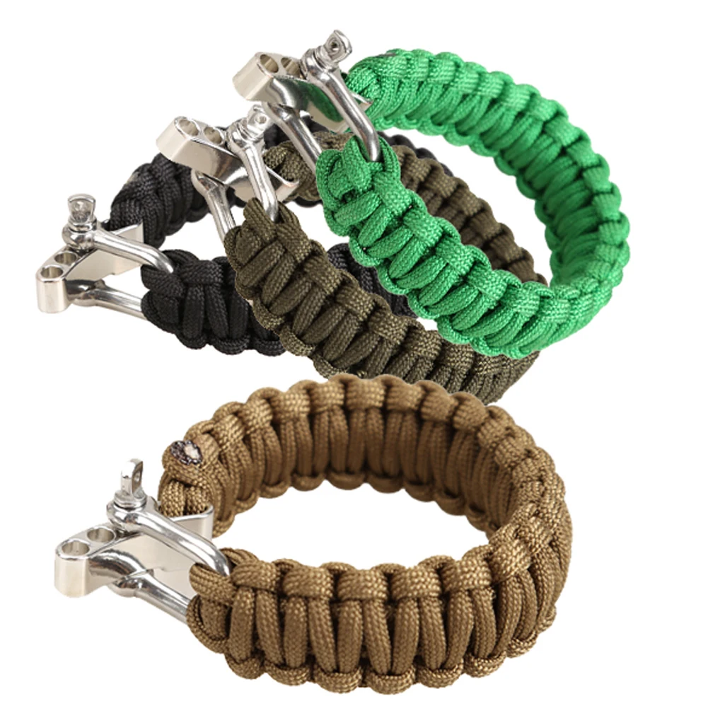 2019 Wholesale Adjustable Parachute Cord Rope Bracelet Lifeline for Men