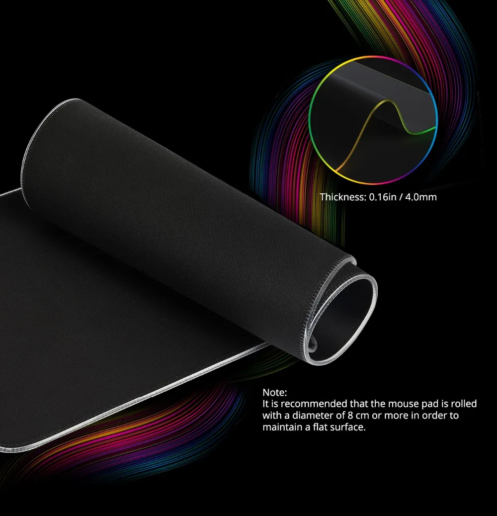 Tronsmart Spire Large Mouse Pad Gaming Mouse Pad Gamer RGB Compupter Mouse Pad with Soft Cloth Surface, Non-slip,Waterproof (3)