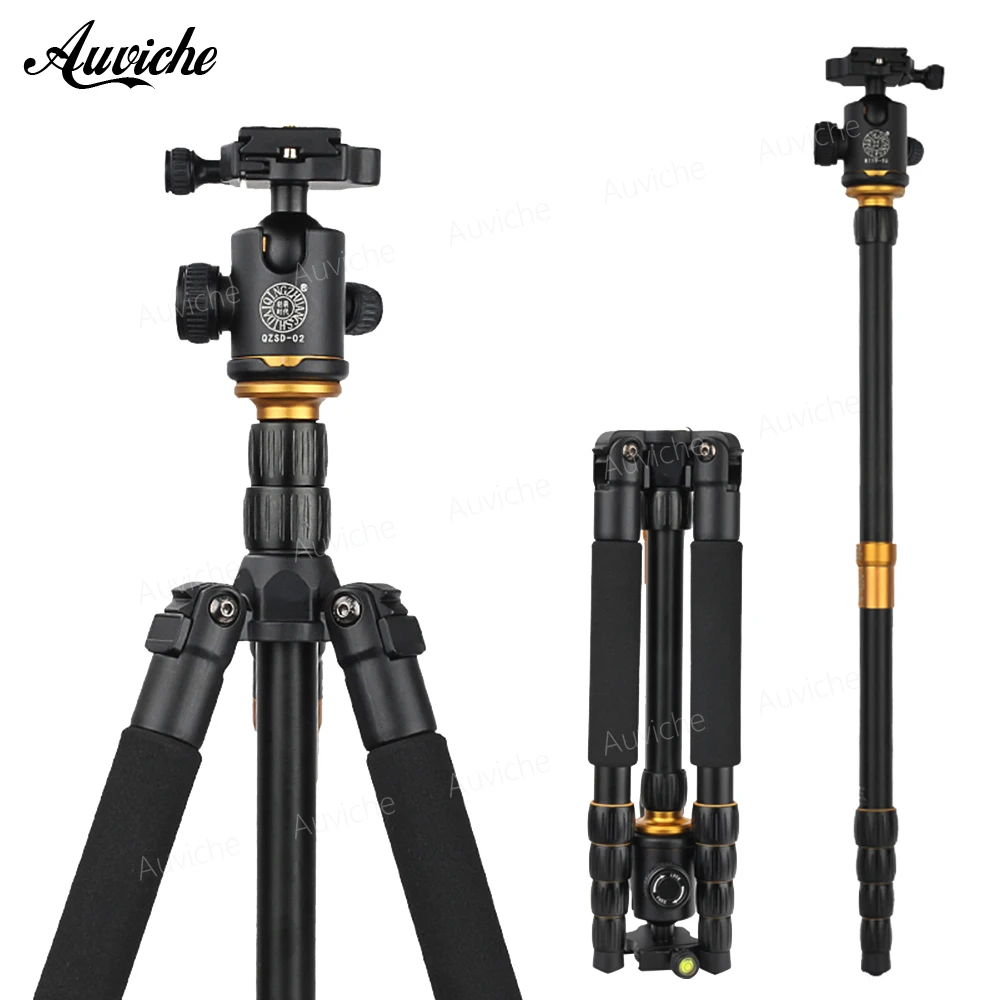 

QZSD Q666 Aluminum alloy Tripod Professional Photographic Portable Tripod & Monopod Set For Digital SLR Camera DV
