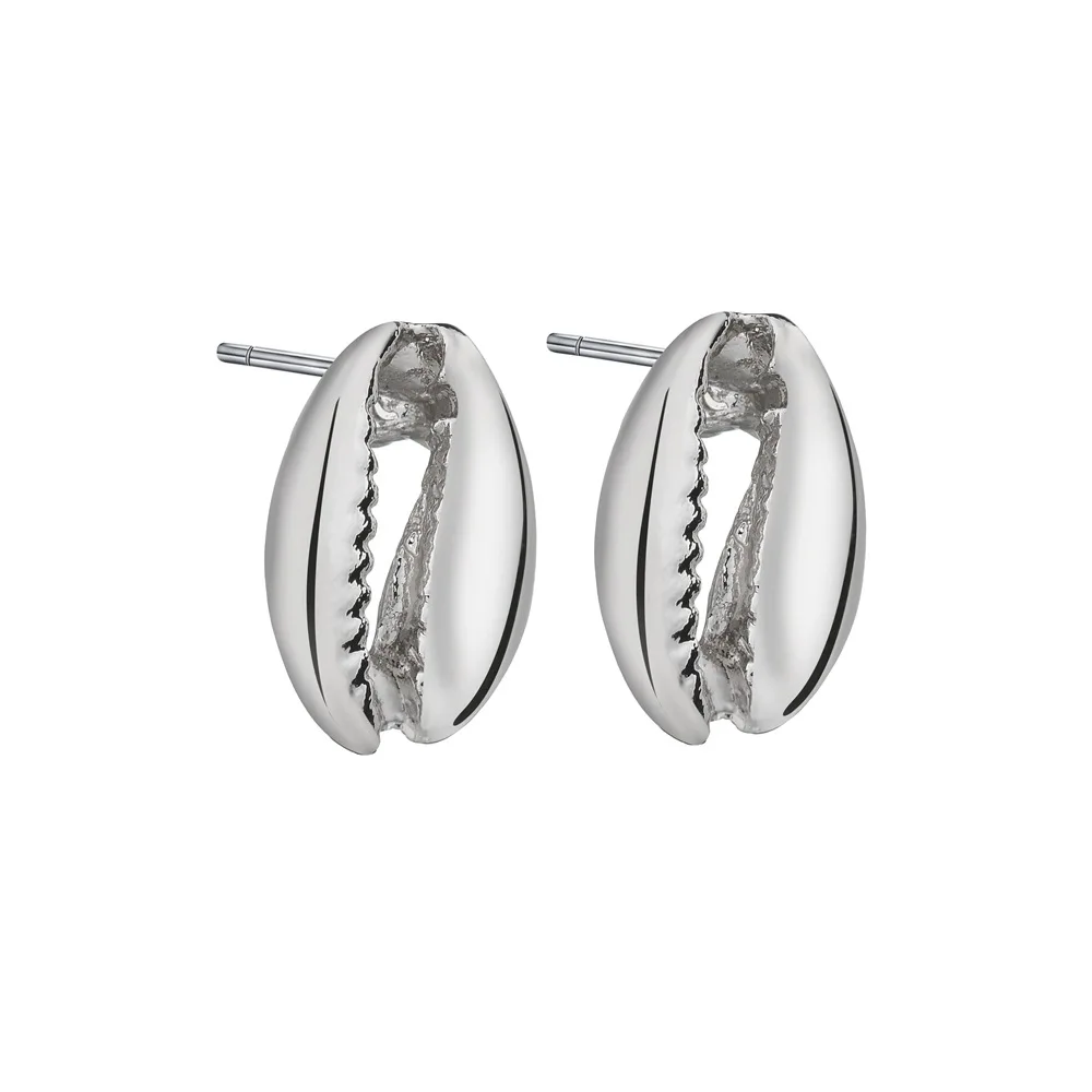 

SMJEL Cowrie Shell Stud Earrings Boho Ocean Beach Seashell Gold Sliver Color Earrings for Women Girls Brincos Jewelry femme