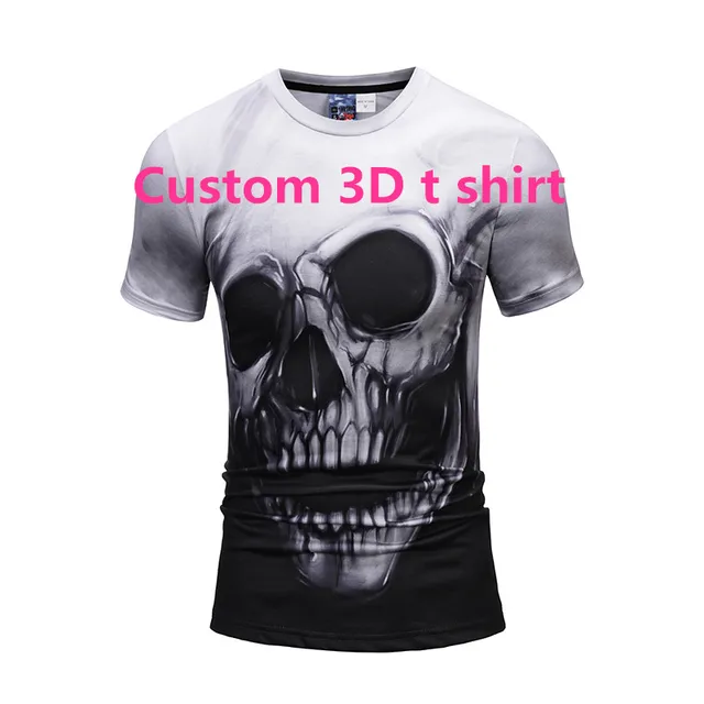 2018 New Full Print T Shirt Skull Funny Men Fitness 2018 New Full Print T Shirt Skull Funny Men Fitness Compression Shirts Tops