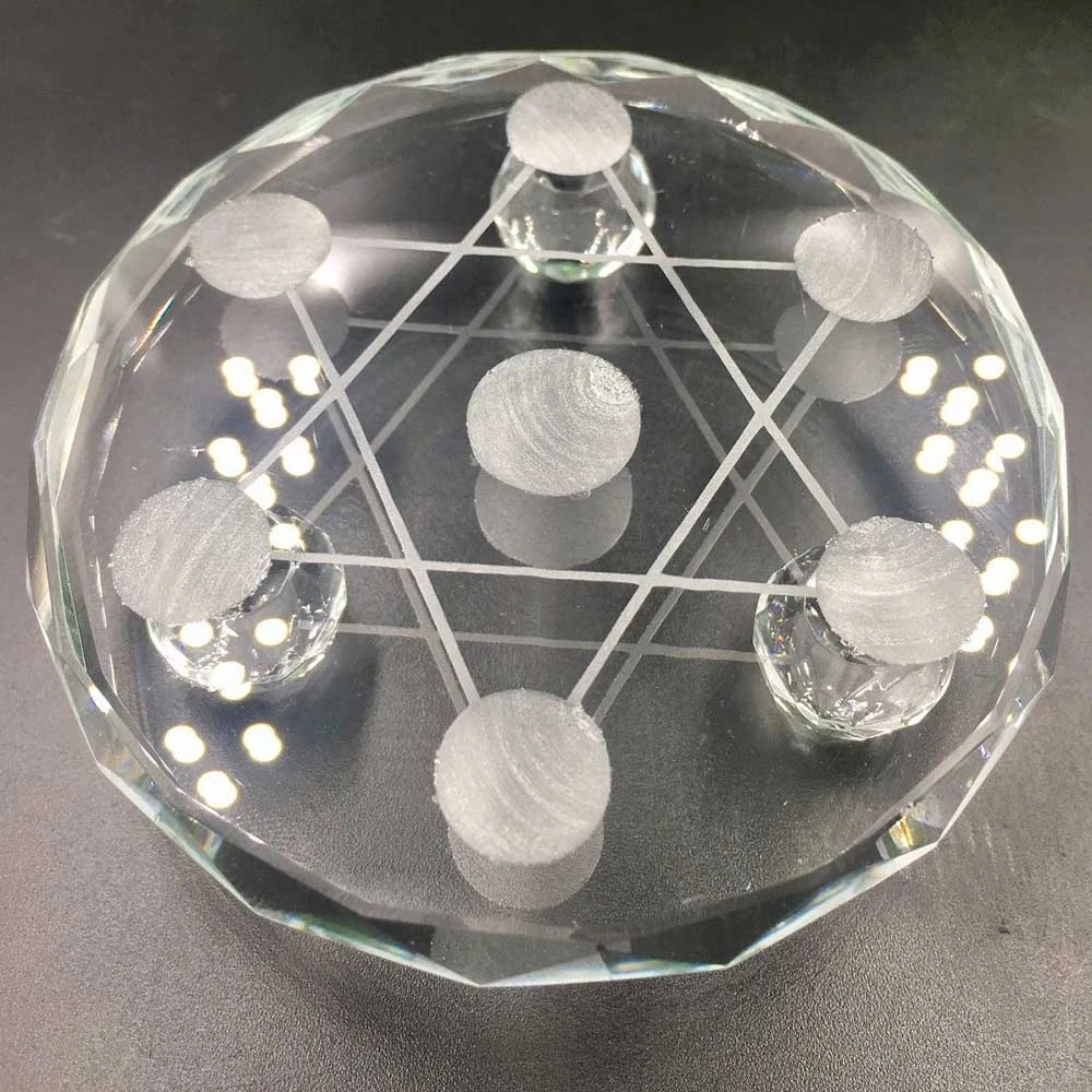 8cm Glass Seven Star Array New 7 Star Plate Asian Quartz Crystal Healing Ball Sphere Stand Home Decoration Ornaments Gifts Decorative Balls Aliexpress