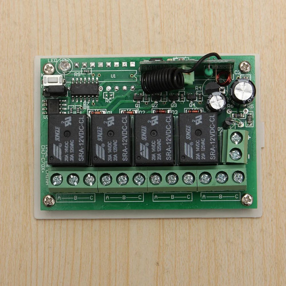 DC 12V 4CH 4way Беспроводной RF 315MHz пульт дистанционного управления реле 2 трансивера+ приемник