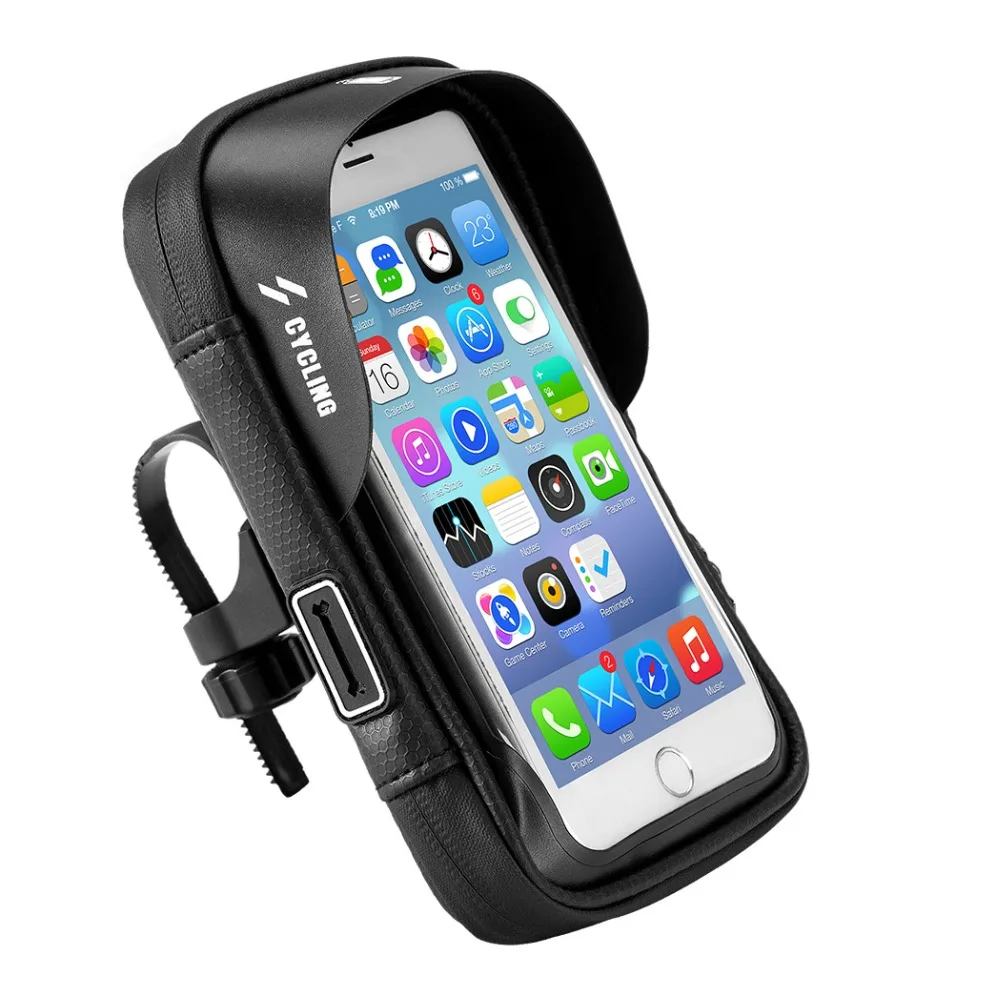 Clearance 360 Rotating Touch Screen Waterproof Handlebar Bag Cycling Sports Bags Riding Bag Pannier Bike Frame Front Tube Case for iPhone 0