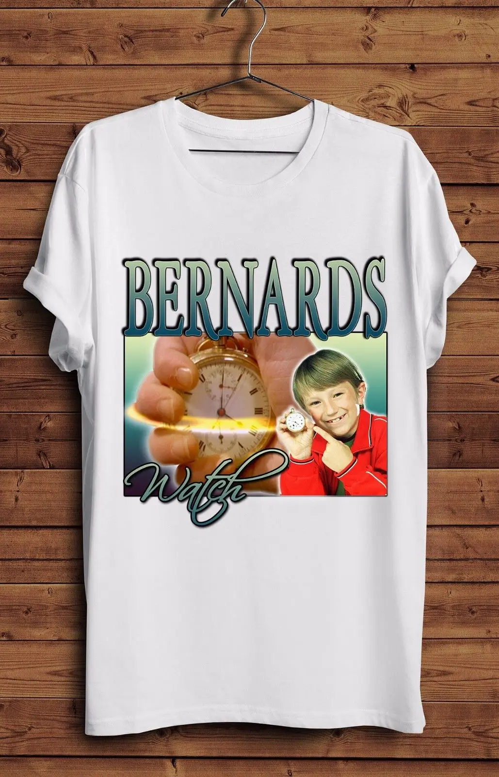 Бернарды часы Футболка Винтаж Смешные Homage 90s ТВ шоу Ретро CBBC Time | Мужская одежда