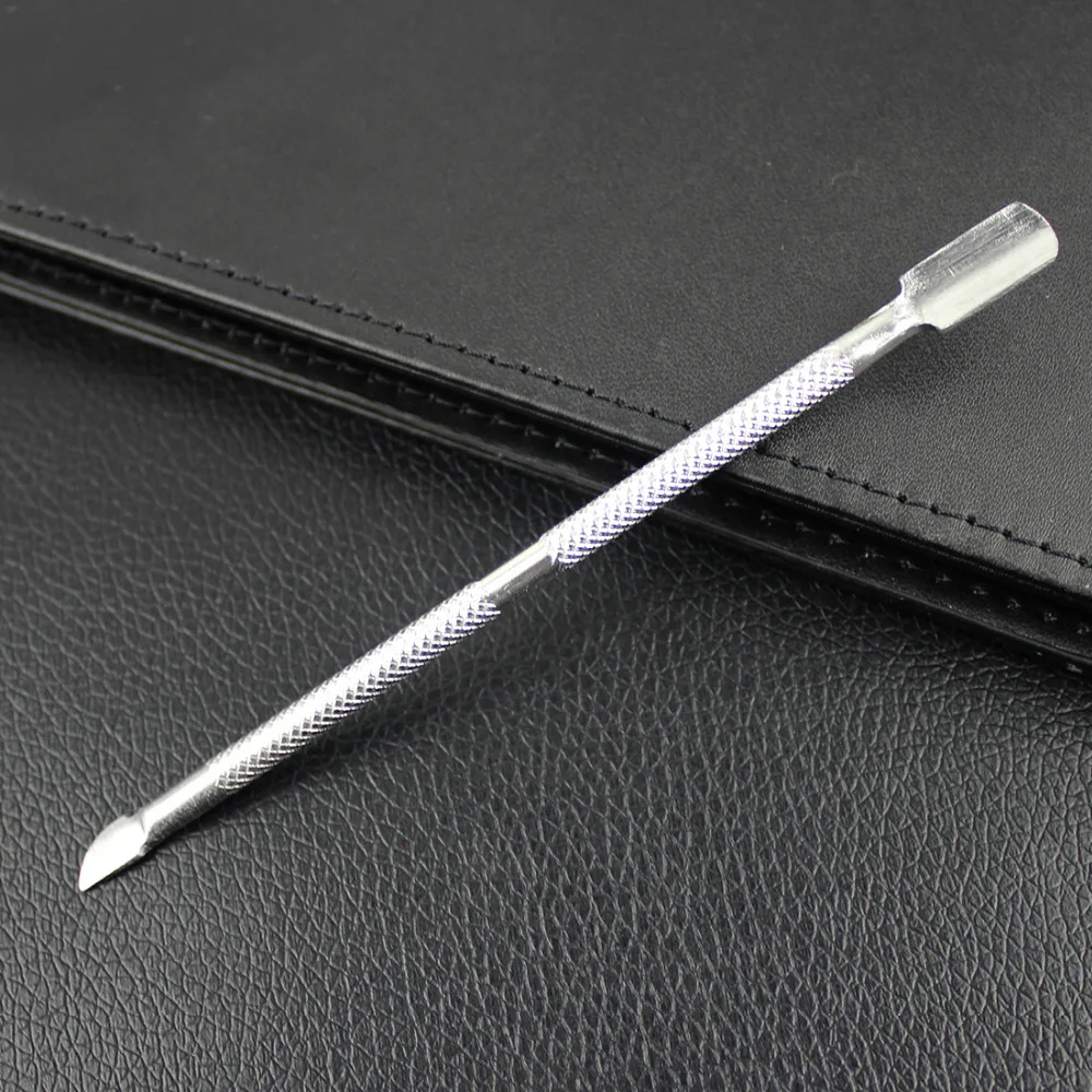 

Newest 1pc Nail Cuticle Spoon Pusher Double Sided Finger Dead Skin Push Nail Cuticle Pusher Manicure Care Tool