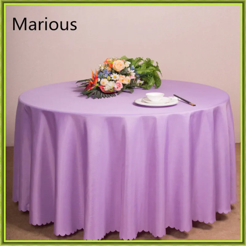 Marious Brand Factory price table cloth polyester 10pcs 108inch white