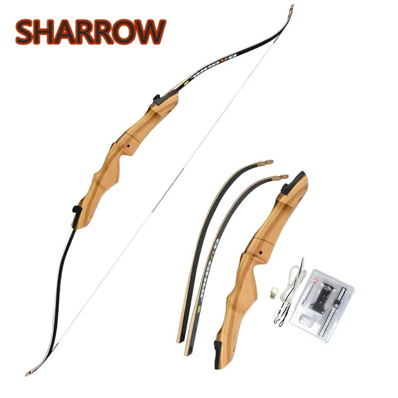 

1Pc 62" 66" Takedown Recurve Bow 24-40Lbs Hunting Traditional Longbow Wooden Riser For Outdoor Shooting Archery Accessories