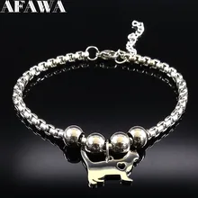 Новая мода Кот очаровательыне нержавеющие браслет для женщин серебряные браслеты и браслеты ювелирные изделия gato pulseras mujer moda B1800