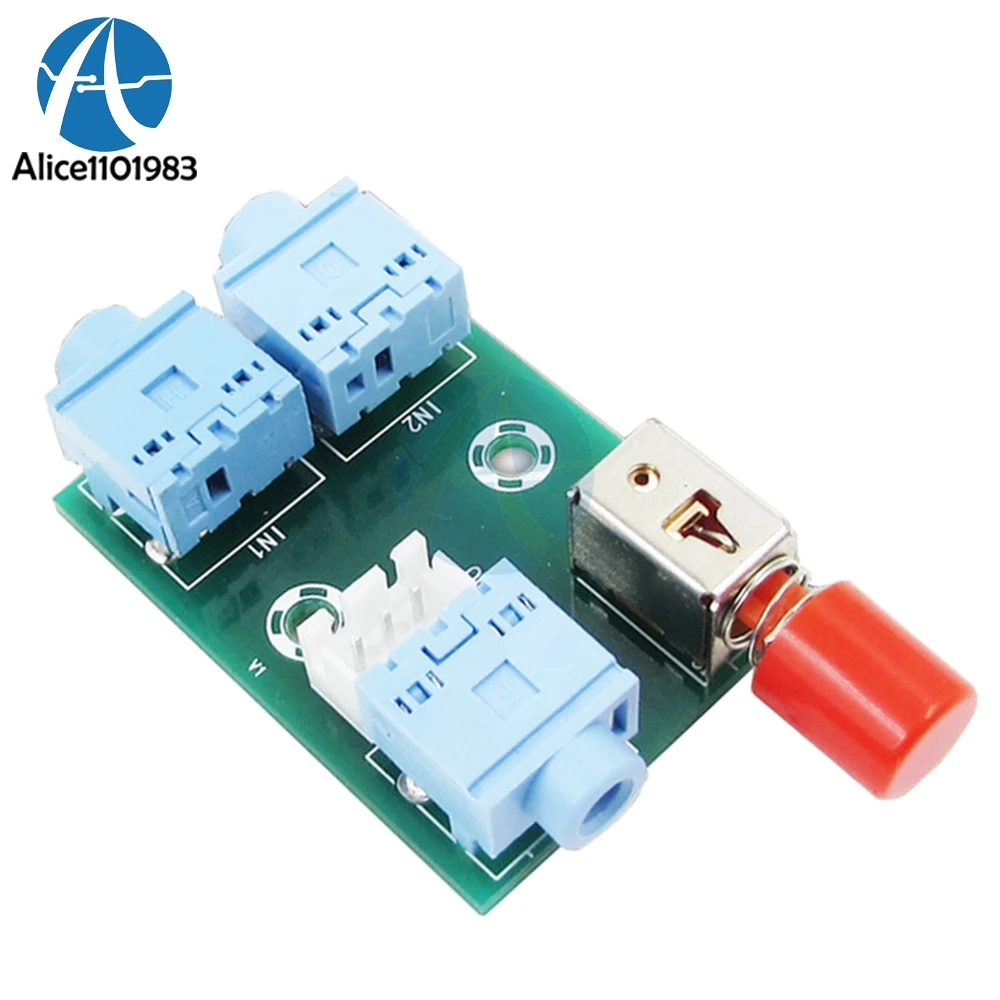 Xh-M371 3.5 Audio 2 Vie In 1 Uscita Modulo Di Commutazione Audio Scheda Di Commutazione Interruttore Presa Audio Scheda Pcb Elettronica Fai Da Te
