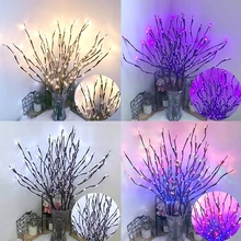 Искусственное дерево ветка праздничные светодиодные лампы Скандинавская комната спальня макет креативный ночник ясный бар дом декоративная светящаяся гирлянда