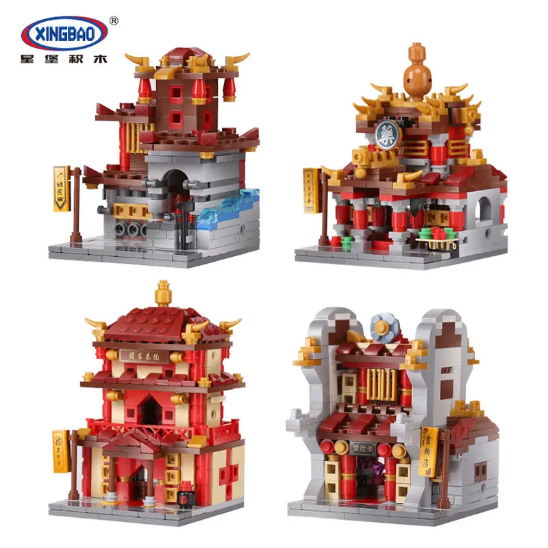 

Xingbao 01101 1391Pcs the creative MOC Chinese architecture Series Children Educational Building Blocks Bricks Toys Model