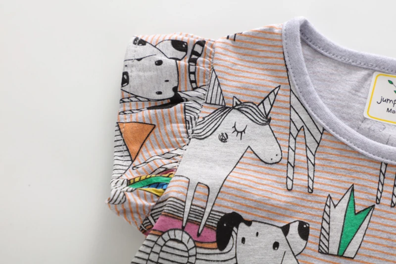Cielarko/футболка для девочек с героями мультфильмов хлопковые детские футболки в полоску милые повседневные дизайнерские топы для лета, модная одежда для маленьких девочек
