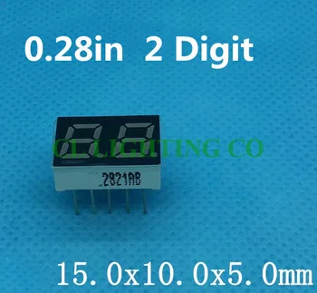 

Green 7 segment Common anode 2 Bit digital Tube 0.28" 0.28in. LED Display 7 segmentos LED Digital tube