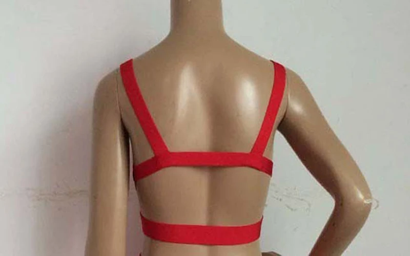 2019 new arrivals womens elastic bandage crop top spaghetti strap busty solid candy color v-neck hot sale  EV1529