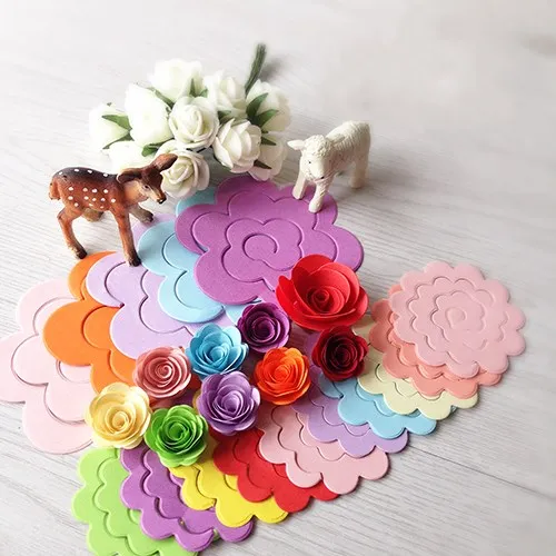 us 1 2 30pcs 10colors 75mm 75mm flower design quilling paper crafts for diy handmade cards decor paper scrapbooking in craft paper from home flower design for cards