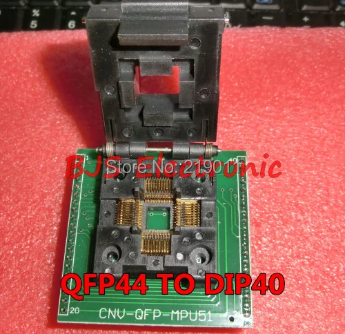 

Free shipping CHIP PROGRAMMER SOCKET TQFP44 QFP44/ PQFP44 TO DIP40 adapter socket support MCU-51 chip