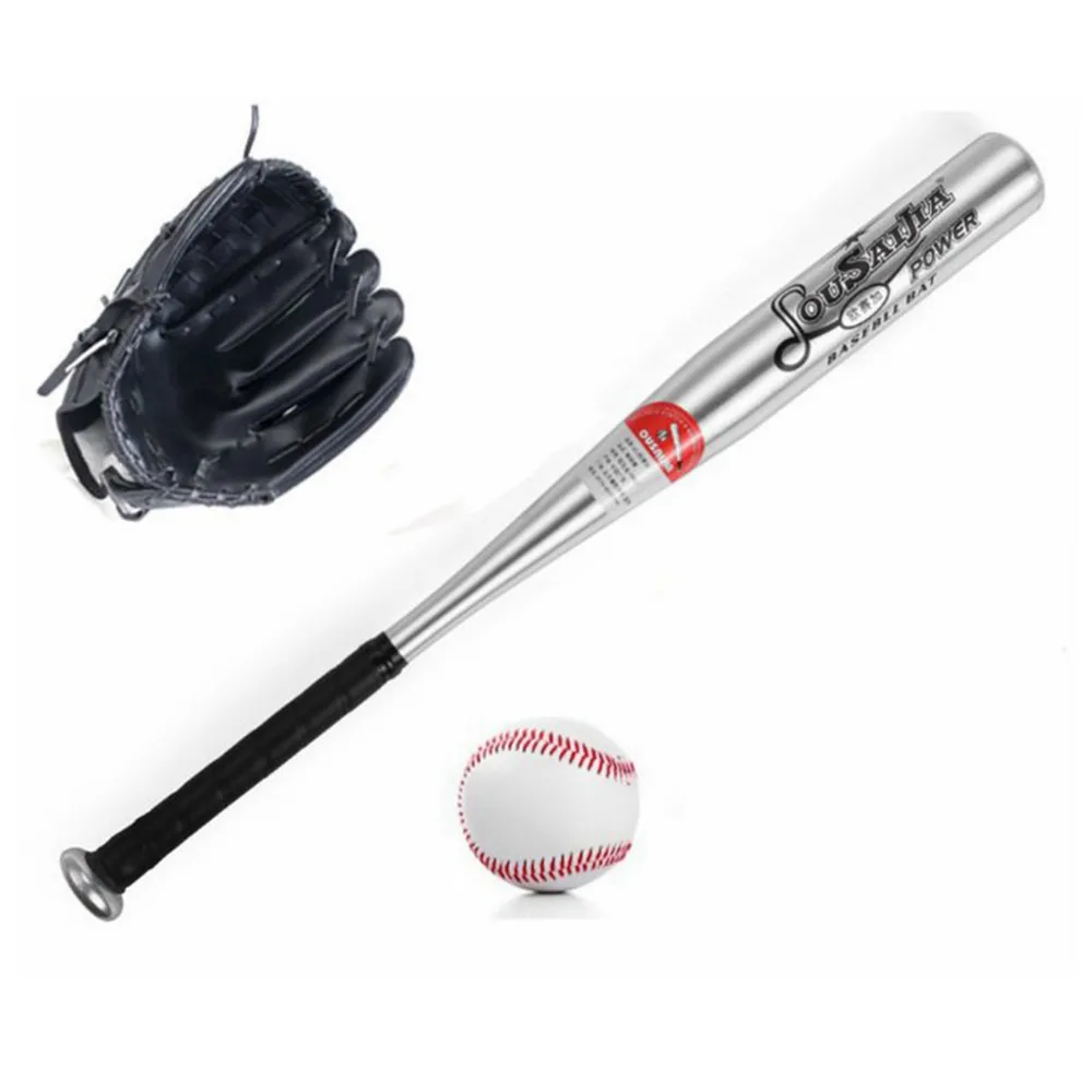 Набор из алюминия Beisbol бейсбольная летучая мышь+ перчатка+ мяч Bate Taco Basebol Beisebol Hardball 24 дюйма для детей подарок младше 12