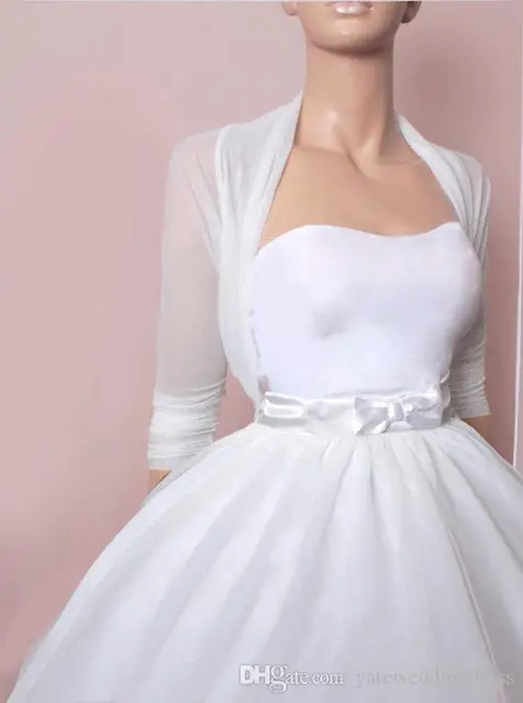 half sleeve organza wedding wrap