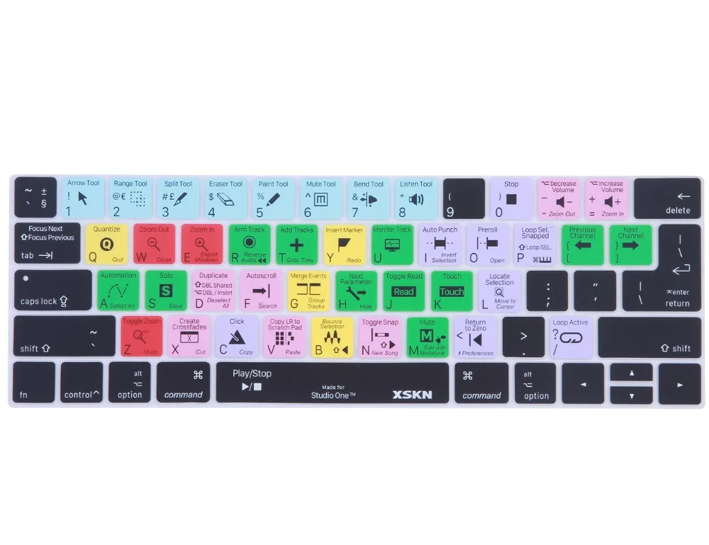 XSKN для PreSonus Studio One Keyboard Skin MacBook Pro 13 15 A1706 A1707 A1989 A90 с сенсорной панелью (наклейка на