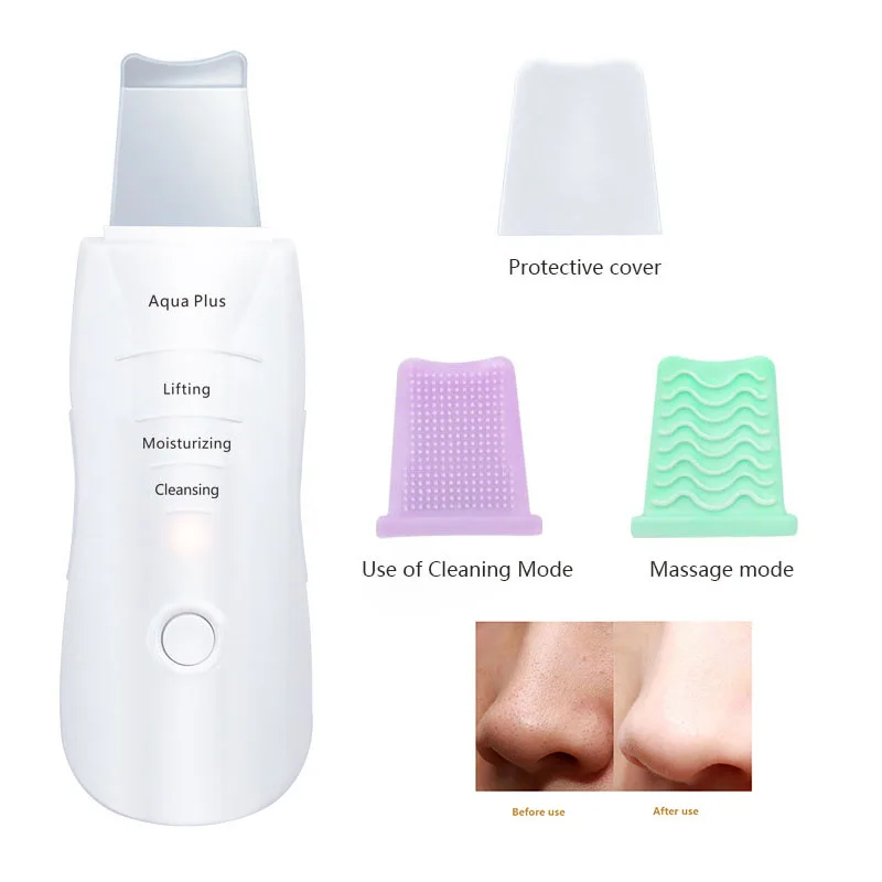 NEW Ultrasonic Deep Face Cleaning Machine Skin Scrubber Remove Dirt Blackhead Reduce Wrinkles And Spots Facial