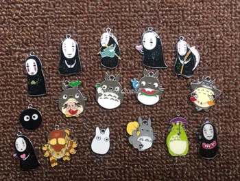 

100pcs mixs Cartoon neighbor totoro Metal Charm Pendant DIY hand Necklace Jewelry Making