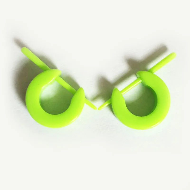 2шт Модные беруши tapers туннельный расширитель 1,4 мм для мужчин и женщин пирсинг ювелирные изделия пирсинг серьги антиэллергические - Окраска металла: green